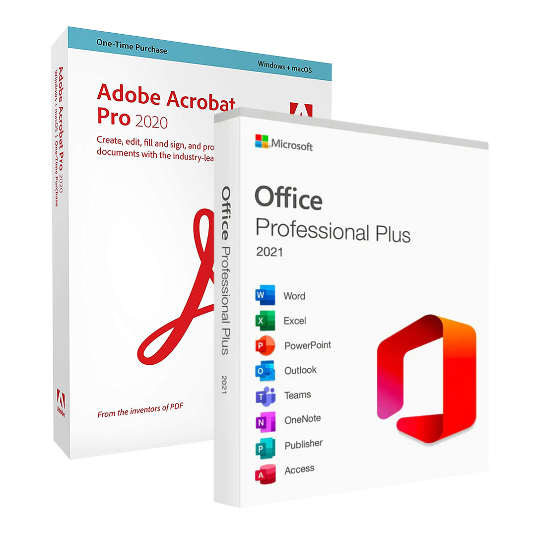 Microsoft Office 2021 Pro Plus + Adobe Acrobat Pro 2020